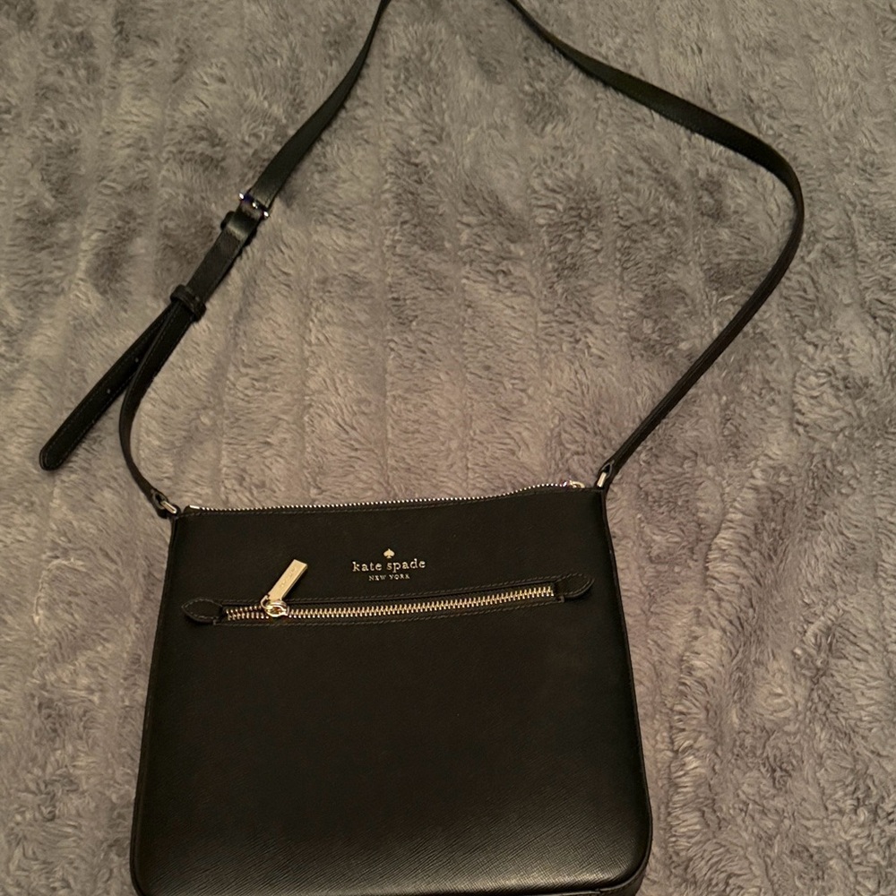 Kate Spade Sadie North South Black Leather Shoulder Bag